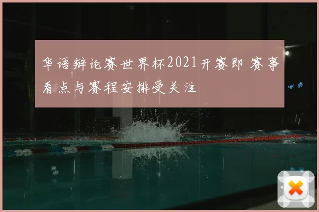 华语辩论赛世界杯2021开赛即 赛事看点与赛程安排受关注