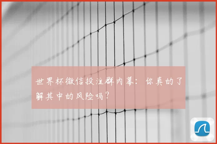 世界杯微信投注群内幕:你真的了解其中的风险吗?